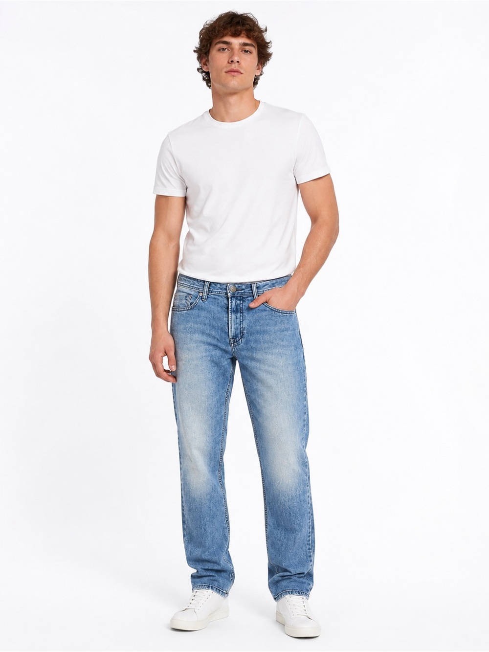 Buffalo David Bitton Light Blue Straight Men's Jeans